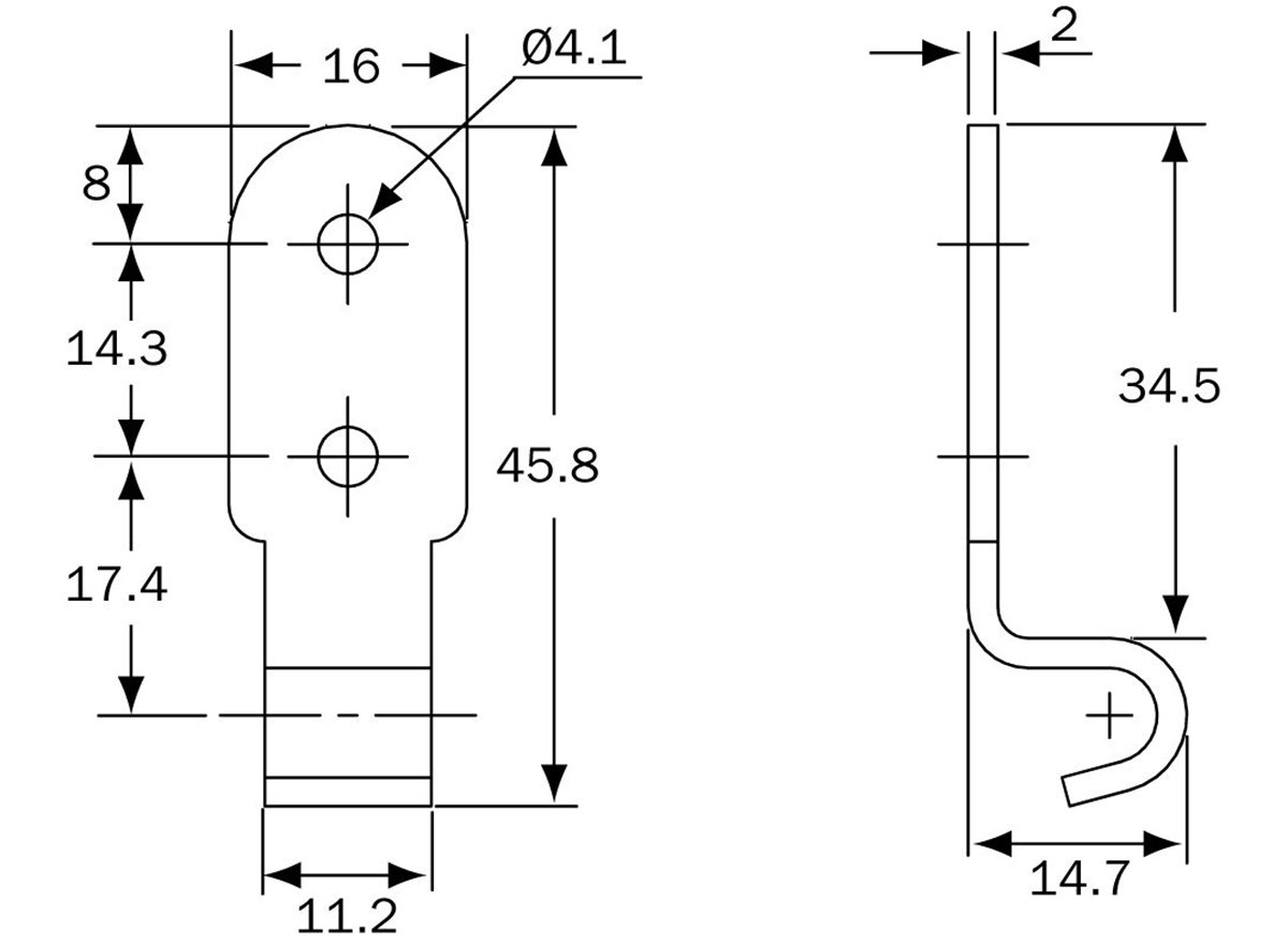 25 Series | Catchplate | Type 3 dimension guide