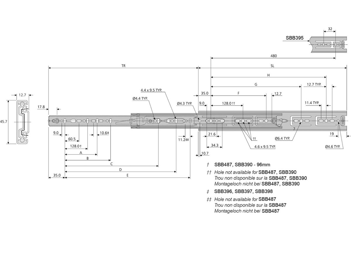 Accuride 3832 DO Detent Out Drawer Slides Components Direct